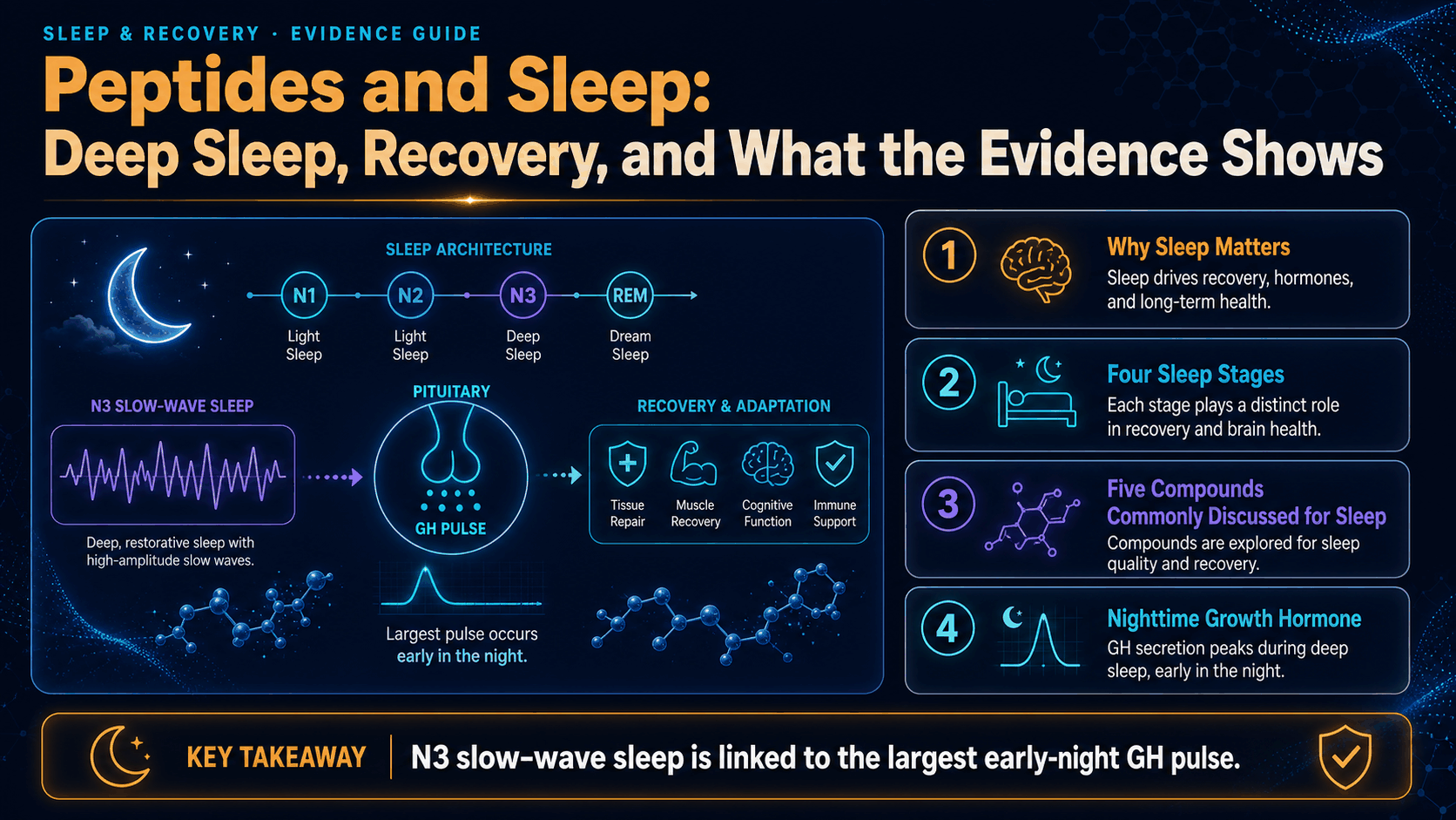 Peptides and Sleep: Deep Sleep, Recovery, and What the Evidence Shows — image 1